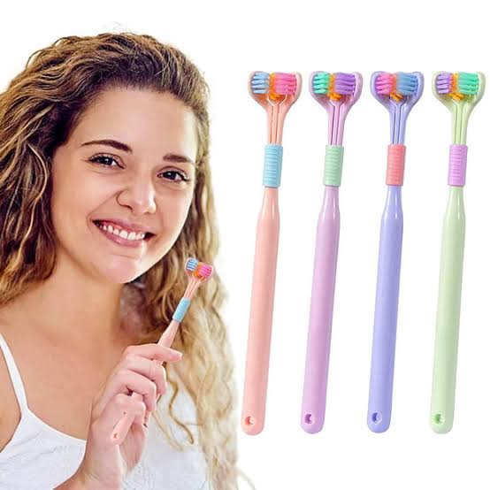 Three side toothbrush