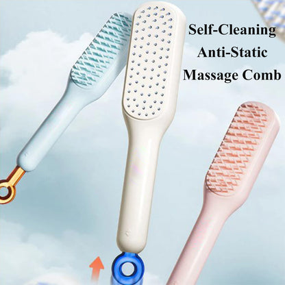 Magic Retractable Comb Self Cleaning Hair Brush