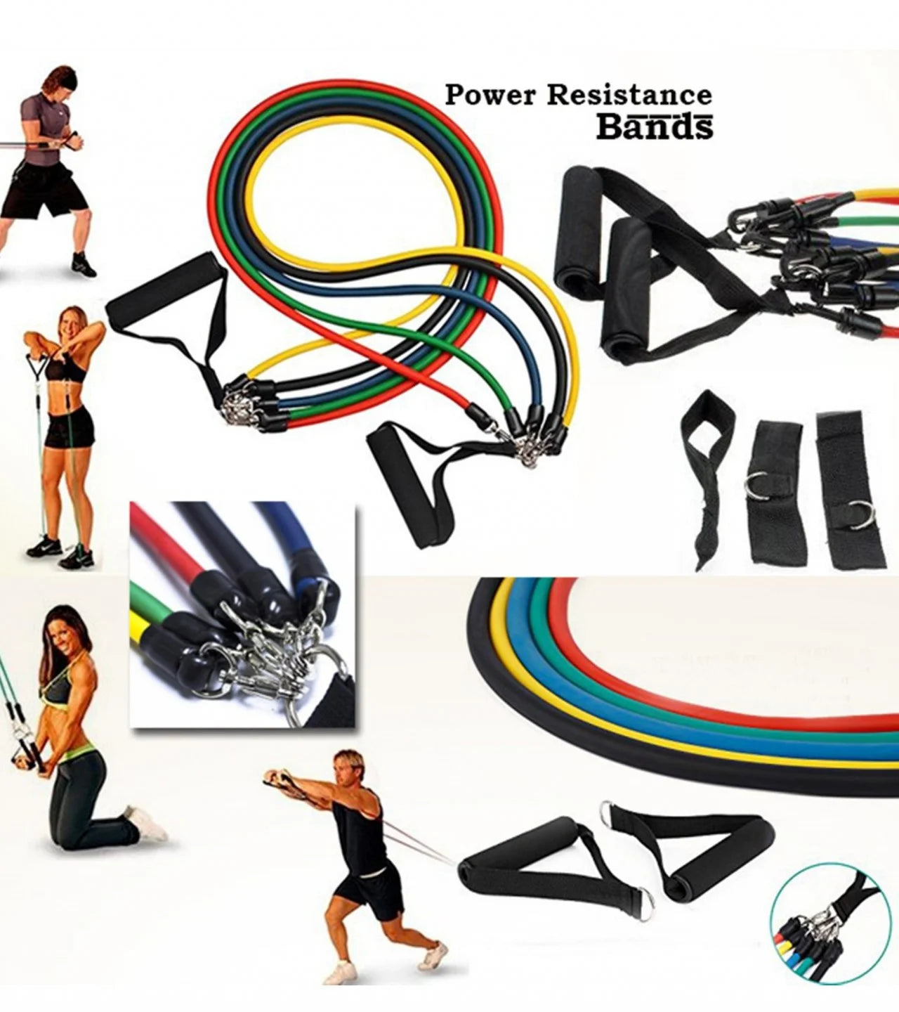 Power Resistance Bands For Home Workout Exercise