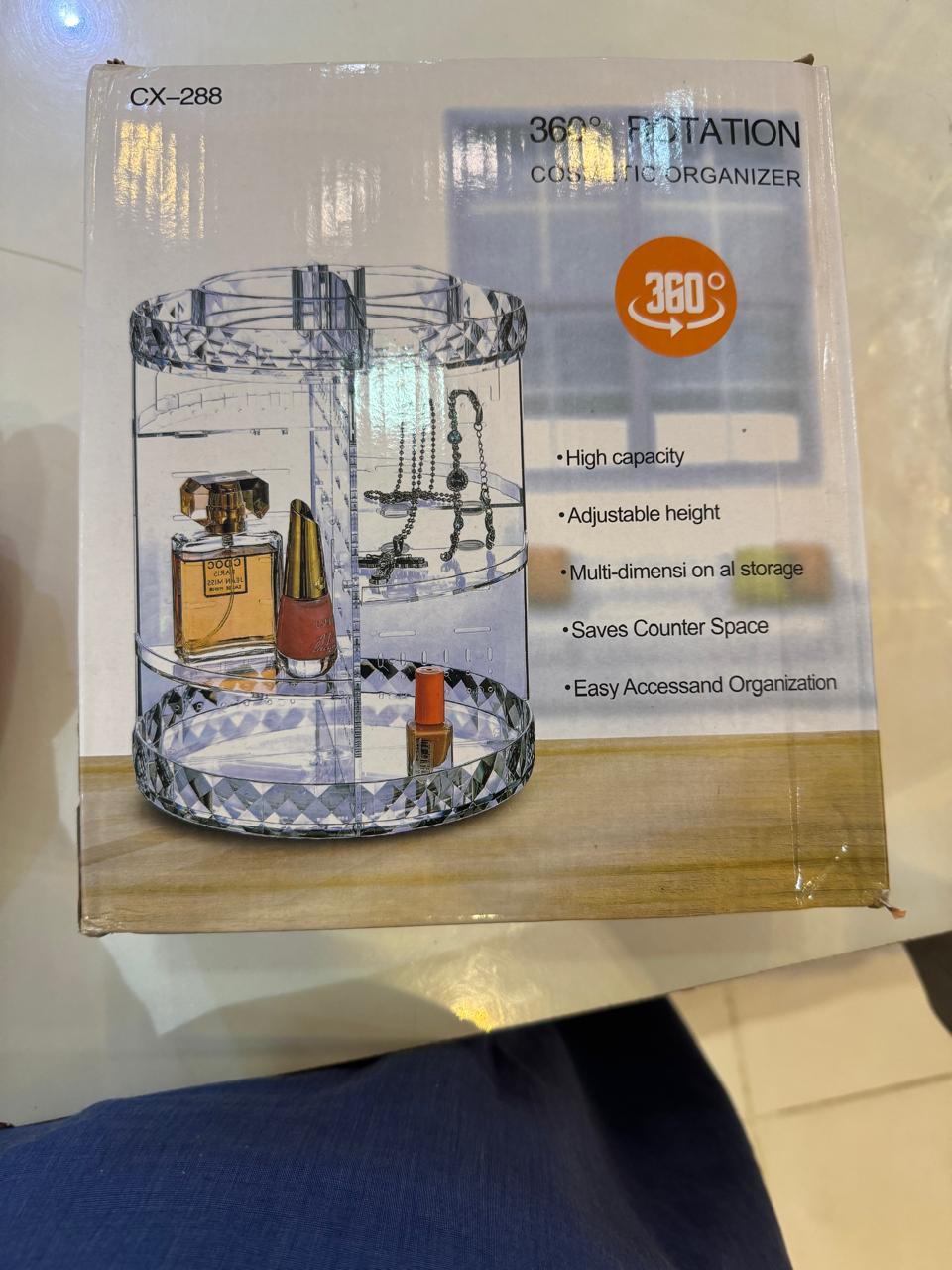 Cosmetic Organizer 360° Rotating Diamond Cut