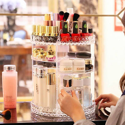 Cosmetic Organizer 360° Rotating Diamond Cut