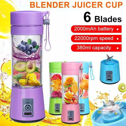 Mini Portable USB Juicer Blender 6 Blade