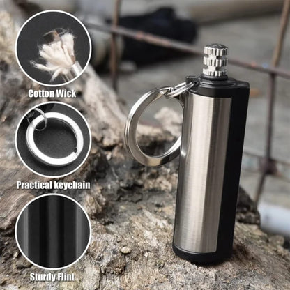 Flint Match Lighter Keychain